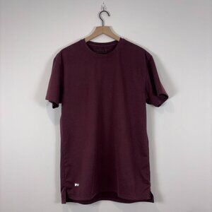 BYLT Premium Basics Men’s T-Shirt Large L Red Basic Crew Split Hem Tee